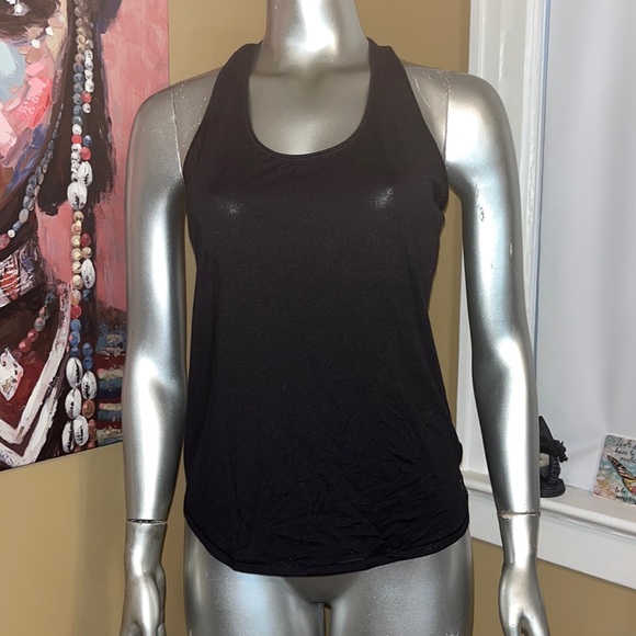 Old Navy Active medium fitted black simple halter tank top fitness yoga medium - Picture 1 of 7